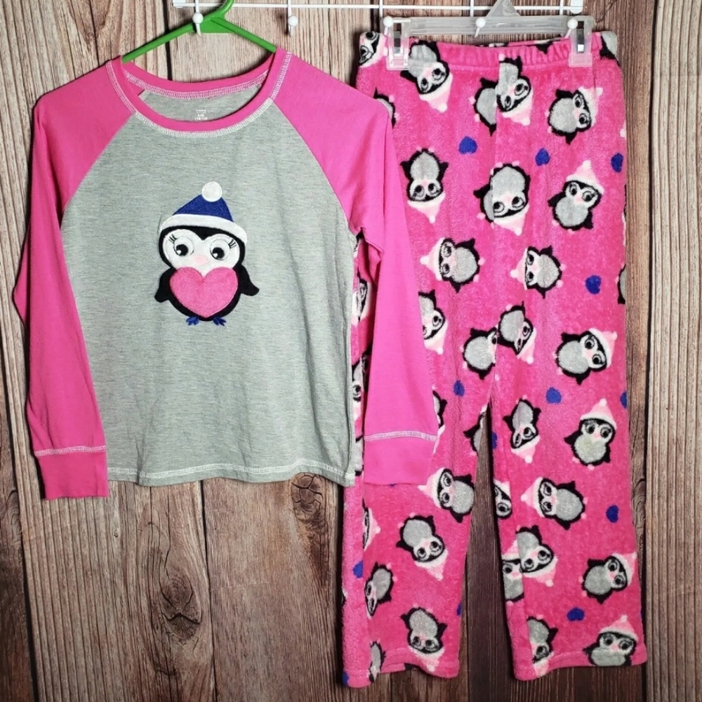 (029) Girls: 10/12- 2pc Fleece Pajama Set- AF7